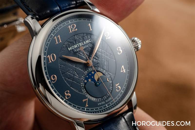 冰川紋藍面，暮色下的白朗峰頂印象｜Montblanc明星傳承系列限量新作-復刻表