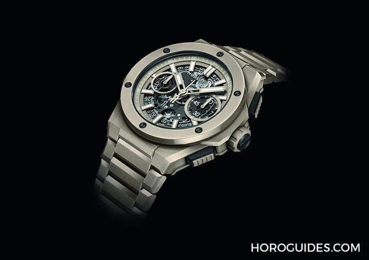 HUBLOT - 穿出正裝清爽感HUBLOT Big Bang Integrated彩色陶瓷鏈帶計時碼表