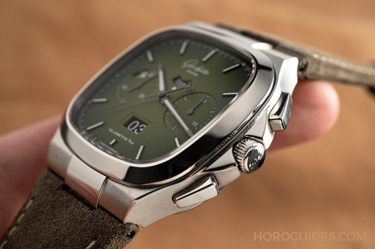 GLASHüTTE ORIGINAL - 好Funky的復古表！ 格拉蘇蒂原創(chuàng)Seventies Chronograph墨玉綠面盤