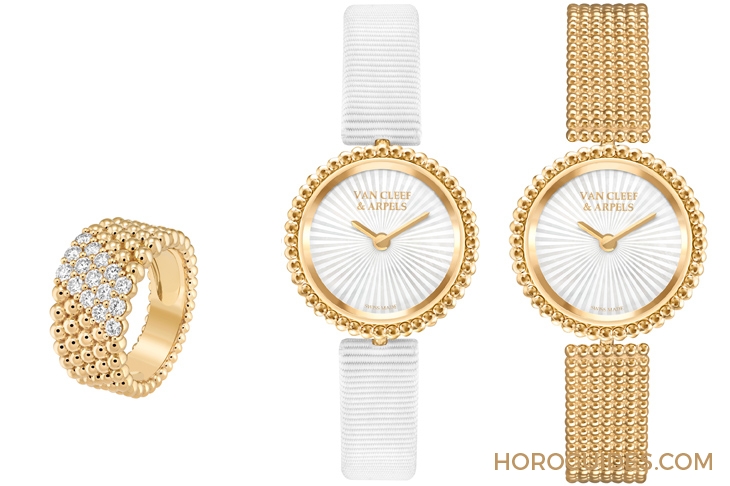 VAN CLEEF & ARPELS - 金質(zhì)圓珠的流光溢彩，歡欣愉快的時光軌跡：梵克雅寶Perlée系列腕表新作