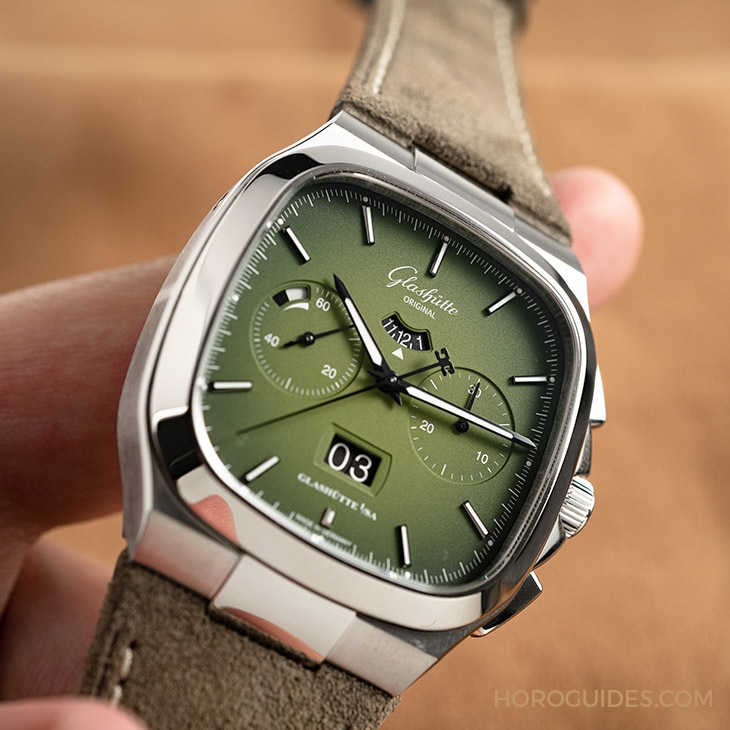 GLASHüTTE ORIGINAL - 好Funky的復古表！ 格拉蘇蒂原創(chuàng)Seventies Chronograph墨玉綠面盤