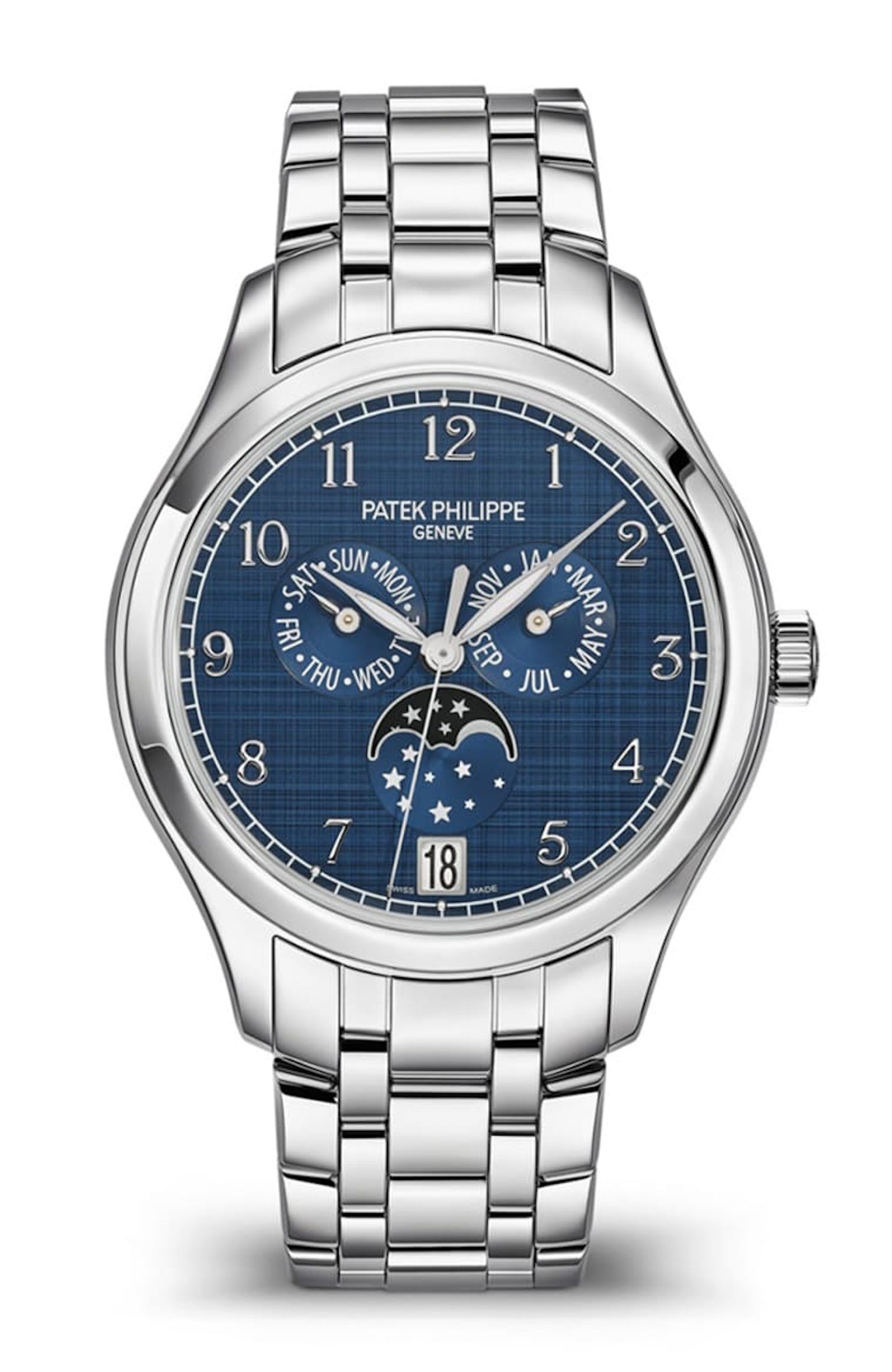 4947/1A-001年歷月相表。 （PATEK PHILIPPE官網）