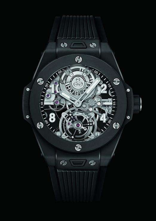 HUBLOT - 開創高性能復雜功能腕表的全新面貌宇舶大爆炸系列魔力黑陶瓷陀飛輪腕表