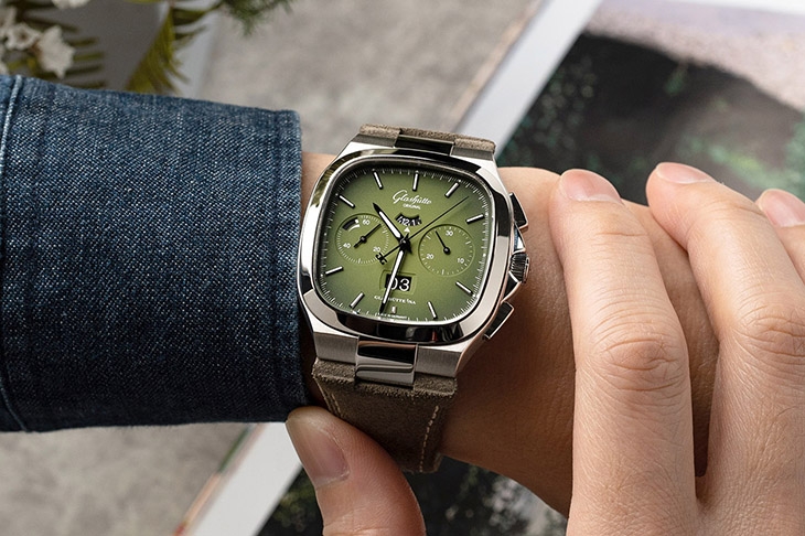 GLASHüTTE ORIGINAL - 好Funky的復古表！ 格拉蘇蒂原創(chuàng)Seventies Chronograph墨玉綠面盤