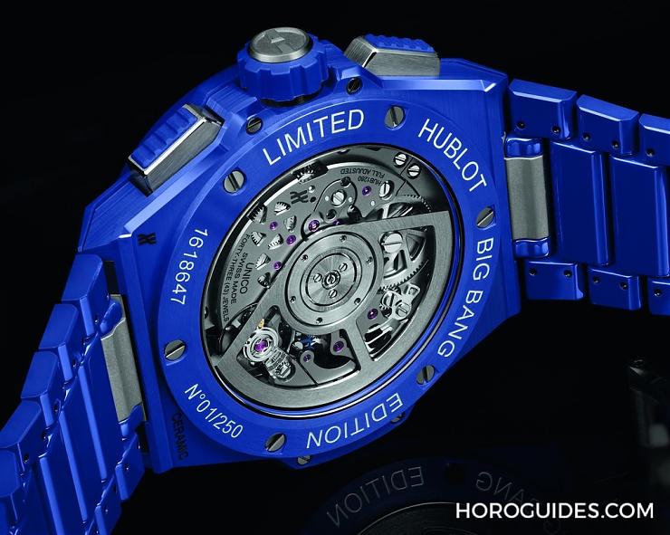 HUBLOT - 穿出正裝清爽感HUBLOT Big Bang Integrated彩色陶瓷鏈帶計時碼表