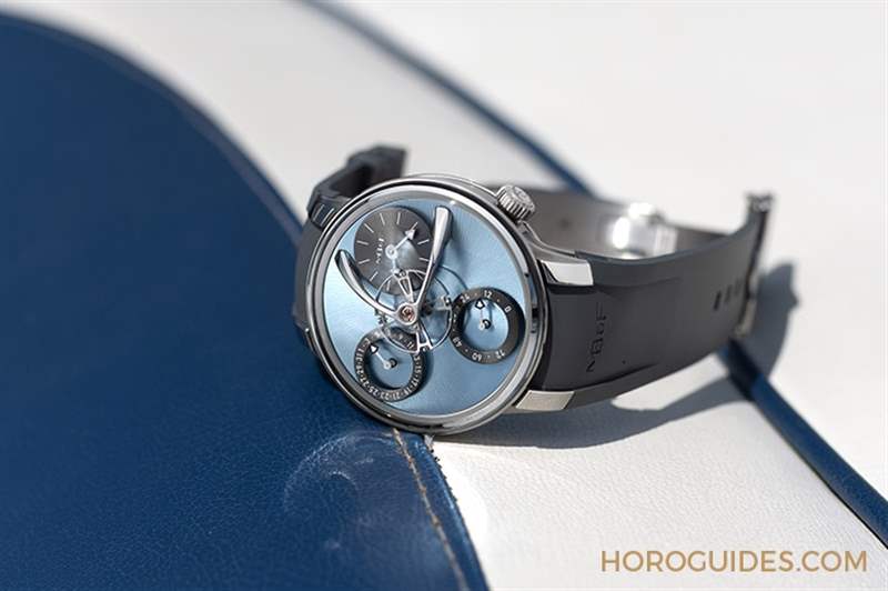 MB&F - 最有感的科幻亮眼配色，MB&F LM Split Escapement EVO冰藍(lán)面