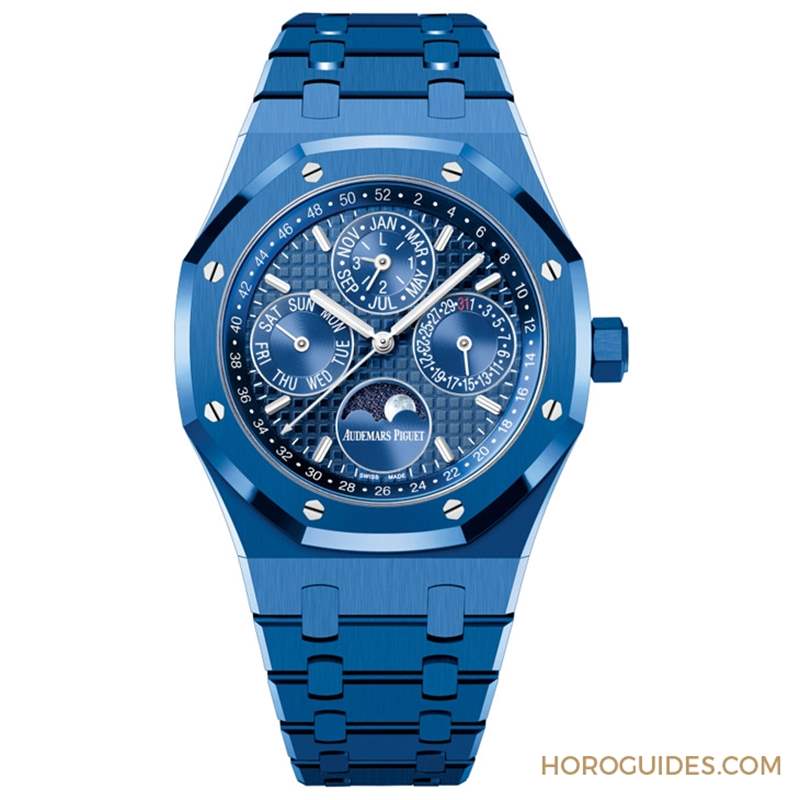 AUDEMARS PIGUET - 愛彼第一只藍(lán)色陶瓷表！ 皇家橡樹萬年歷藍(lán)色陶瓷鏈帶腕表