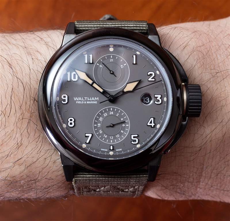 觀看評(píng)論：Waltham Field 和 Marine Dual Time Gunmetal Grey