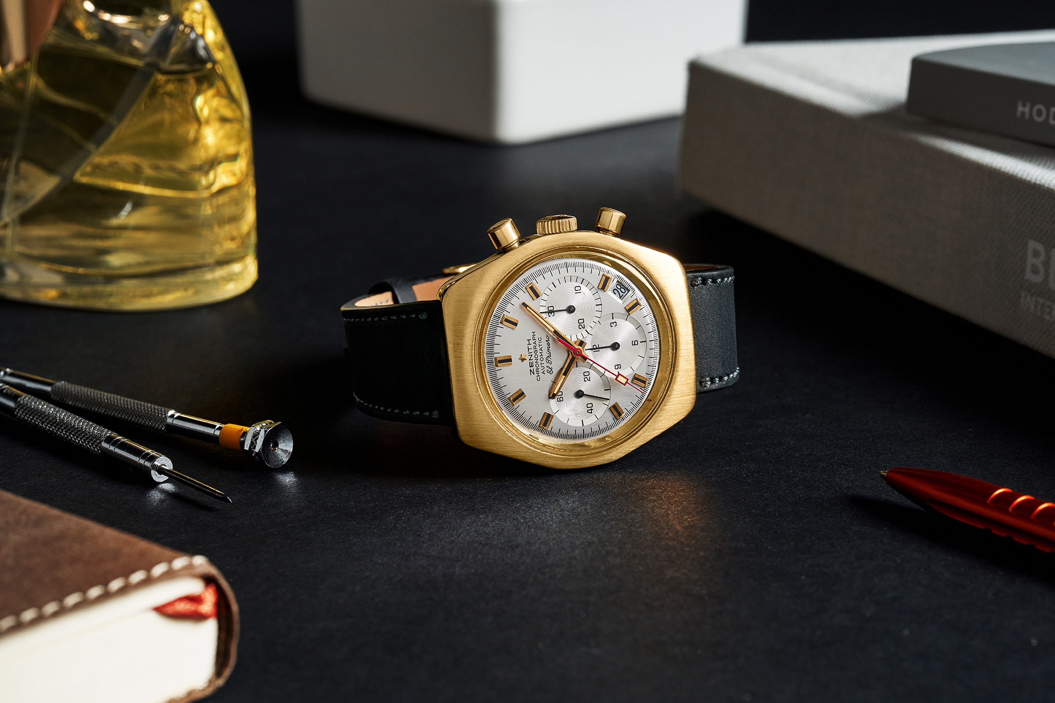 1970年代真力時El Primero Ref.?G7810 18k黃金通過豐富的福登