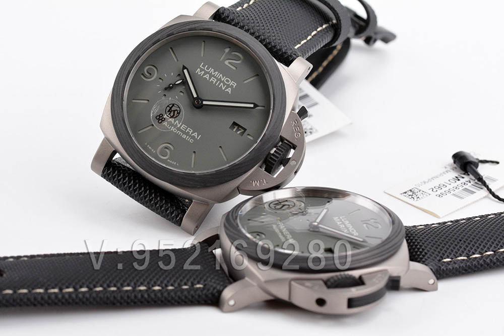 VS廠(SBF)沛納海PAM1662碳纖維灰盤鈦金屬腕表做工評(píng)測(cè)