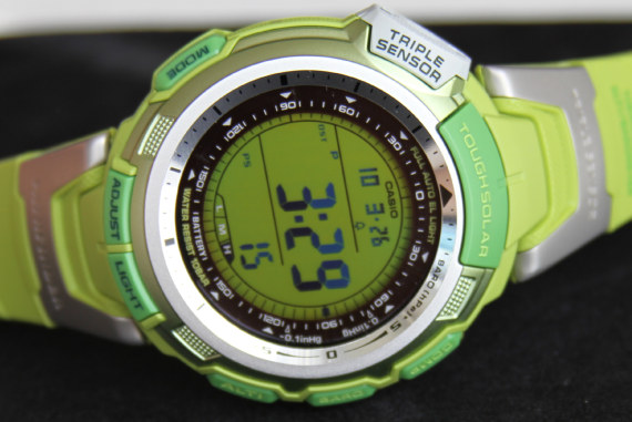 Casio Pathfinder PAG110C-3 watch 1 卡西歐探路者PAG110C-3綠色石英電子手表