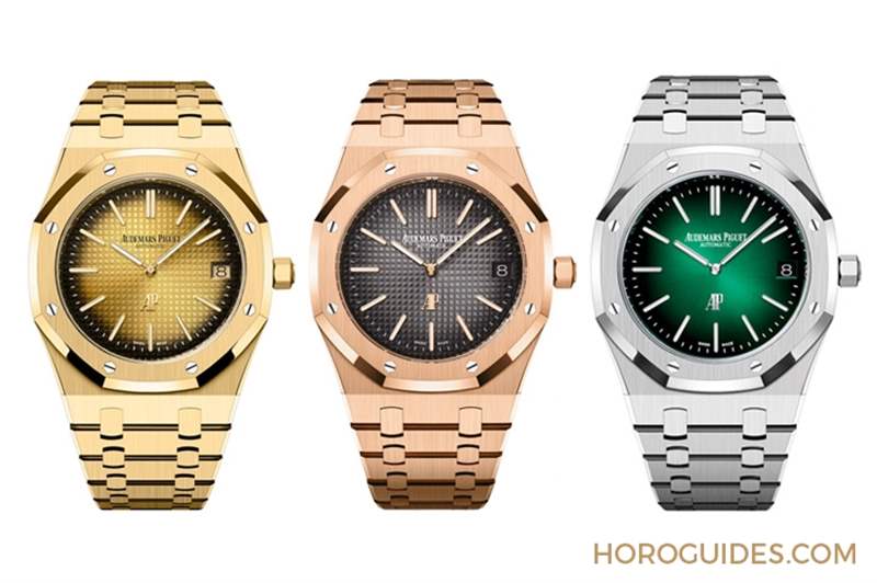 AUDEMARS PIGUET - 白金材質的Royal Oak「JUMBO」16202BC，采用愛彼全新藍色粒紋表面