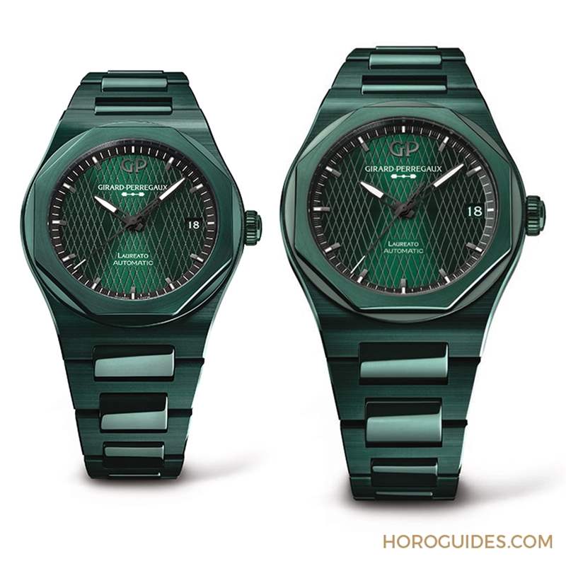 GIRARD-PERREGAUX - 英國賽車綠的超激魅力！ 芝柏表桂冠系列綠色陶瓷腕表阿斯頓·馬丁特別版42毫米& 38毫米