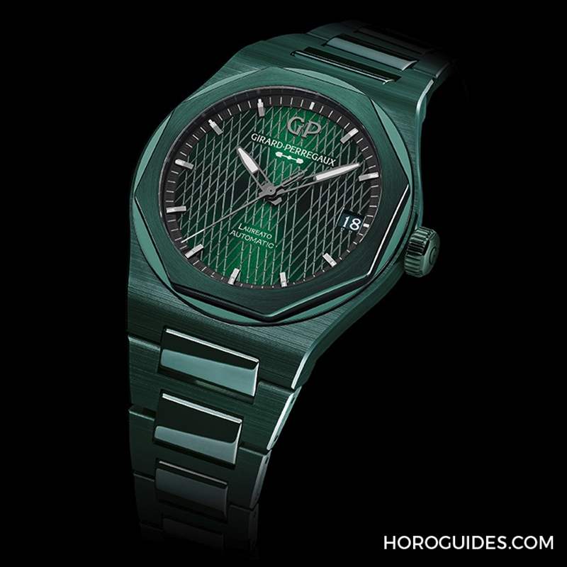 GIRARD-PERREGAUX - 英國賽車綠的超激魅力！ 芝柏表桂冠系列綠色陶瓷腕表阿斯頓·馬丁特別版42毫米& 38毫米