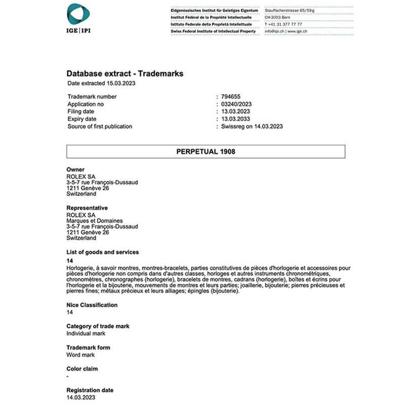 ROLEX - 勞力士全新系列Perpetual 1908，小三針、貴金屬、7140新機芯配透明底蓋