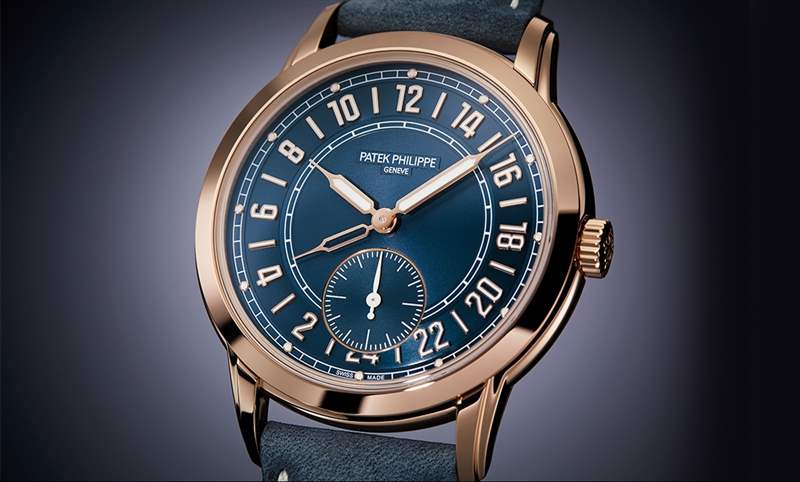 百達翡麗Calatrava 5224R-001兩地時間腕表原創(chuàng)二十四小時顯示