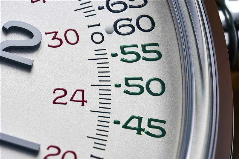 Chronographe Medical 的綠色脈搏計(jì)刻度