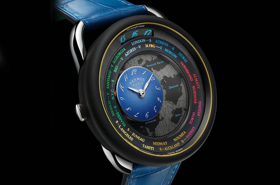 愛馬仕Arceau世界時(shí)間手表因一個(gè)原因面盤換上繽紛彩色