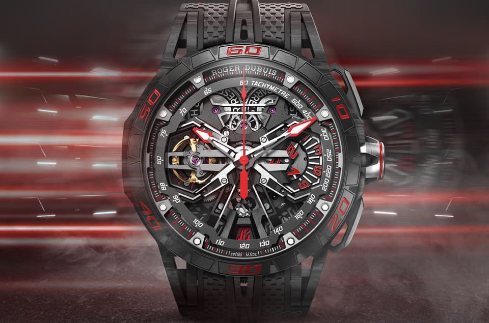 羅杰杜彼王者競速飛返計時碼表含有兩項申請中專利手表設計靈感、特色、規格一次看