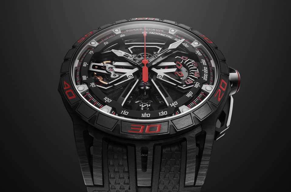 羅杰杜彼王者競速飛返計時碼表含有兩項申請中專利手表設計靈感、特色、規格一次看