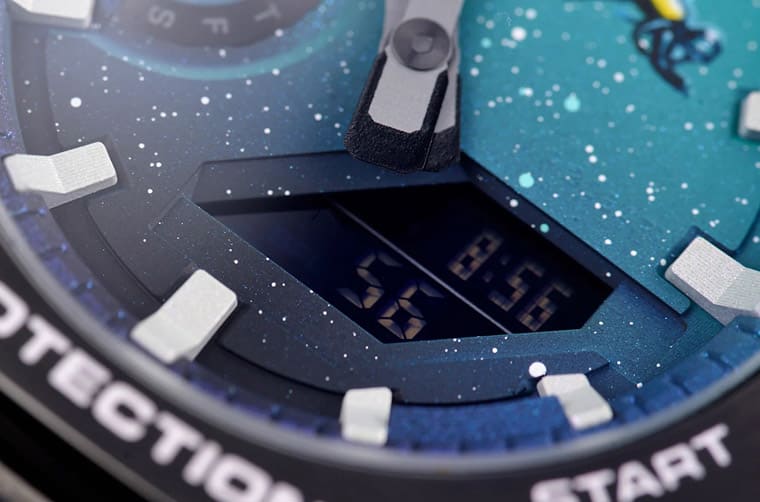 「手繪潛水員漂浮深海」這支G-SHOCK農家橡樹很不一樣