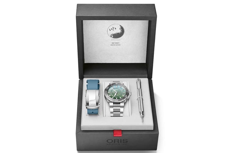 ORIS二度與瓦登海共同秘書處合作發(fā)行Aquis聯(lián)名潛水表面盤和表背設計都有故事