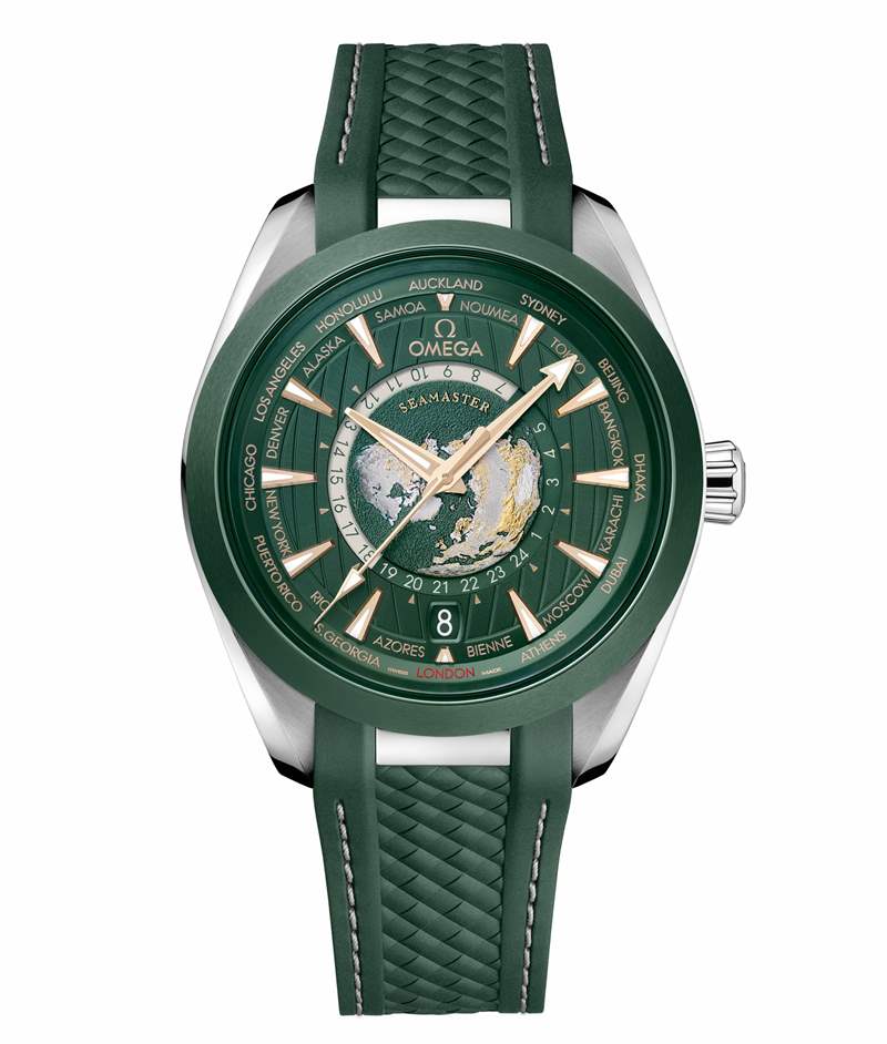 歐米茄推出Seamaster Aqua Terra Worldtimer世界時(shí)腕表：激光燒蝕工藝表盤+2級(jí)鈦表殼