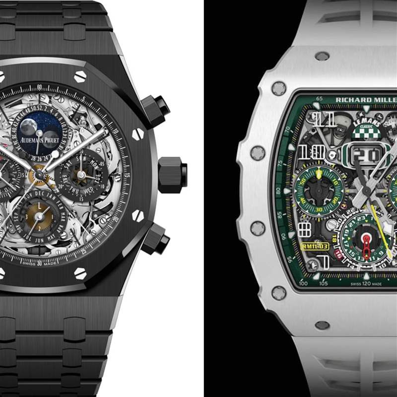 市場(chǎng)身價(jià)最高的5款陶瓷手表AP皇家橡樹(shù)、RICHARD MILLE兩虎爭(zhēng)霸