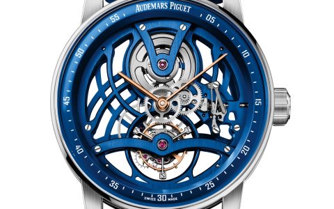 愛彼推出Code 11.59 Tourbillon Openworked Electric Blue藍色超薄鏤空陀飛輪腕表