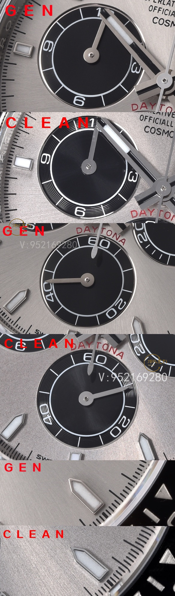 Clean廠C廠4131機(jī)芯勞力士水泥灰迪通拿對(duì)比正品如何,細(xì)節(jié)怎么樣