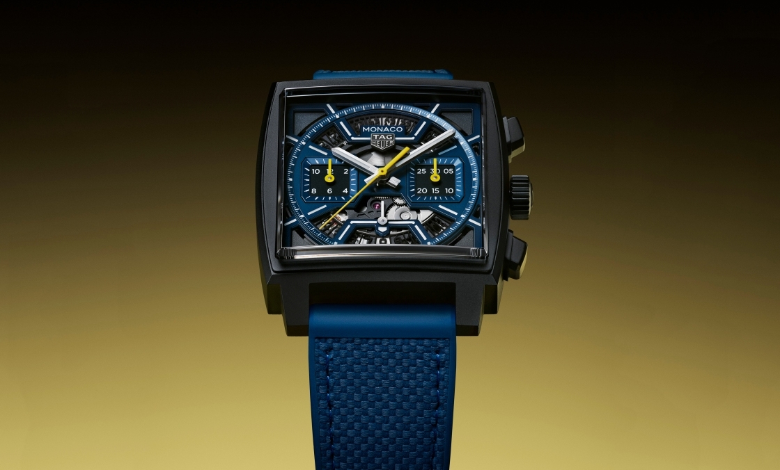 TAG HEUER - MONACO - CBL2188. FT6261 - 深藍(lán)上陣！ TAG HEUER Monaco鏤空計(jì)時(shí)碼表再添新成員