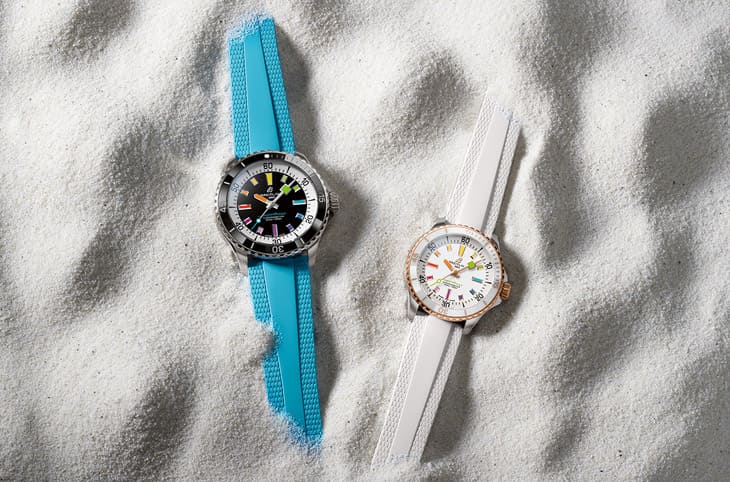 百年靈Superocean超級海洋系列新作：彩虹時標與迷彩面盤的創(chuàng)意展現(xiàn)