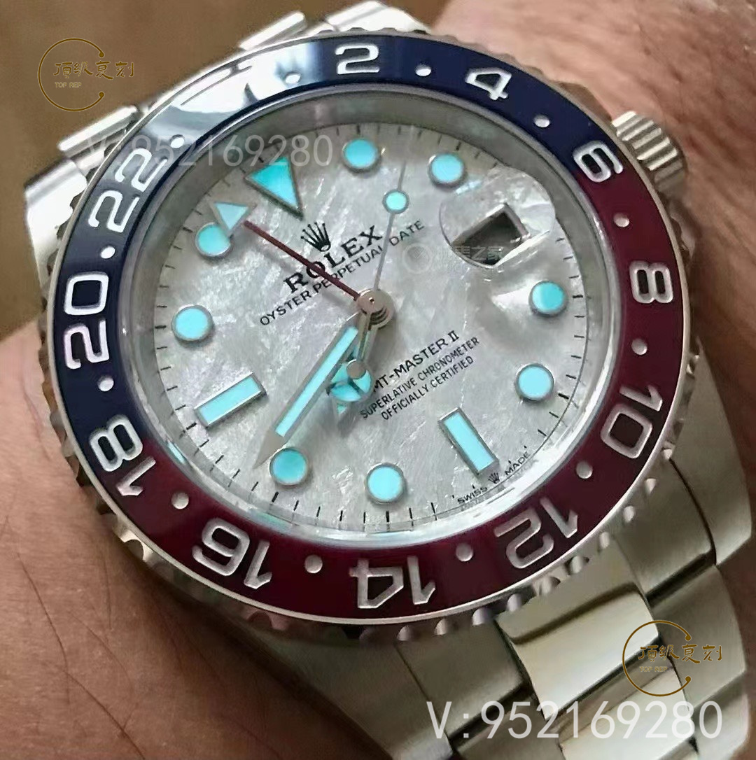 C+廠勞力士GMT格林尼治可樂圈隕石盤面做工細節怎么樣