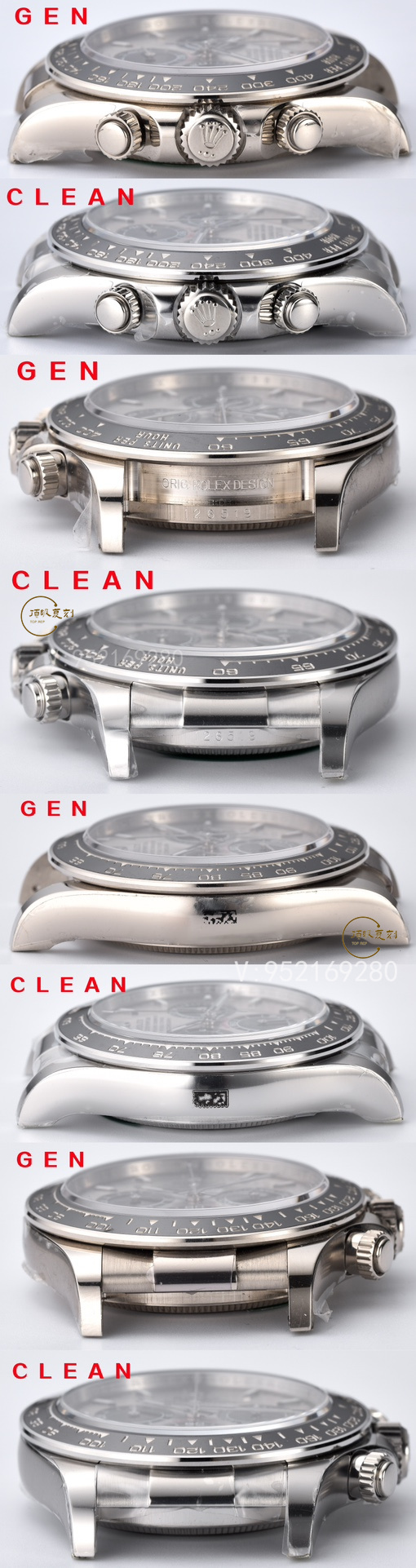 C廠Clean廠水泥灰膠底與正品對比細節(jié)評測,C廠勞力士灰膠迪還原度如何