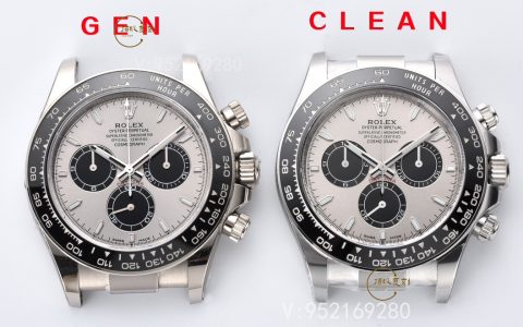 Clean廠C廠勞力士水泥灰膠迪4131機芯真假對比：揭秘復刻與正品的細微差異