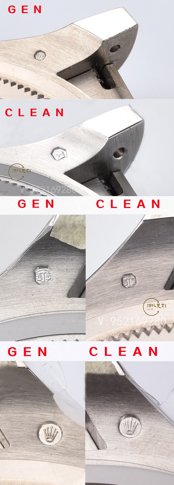 C廠Clean廠水泥灰膠底與正品對比細節(jié)評測,C廠勞力士灰膠迪還原度如何