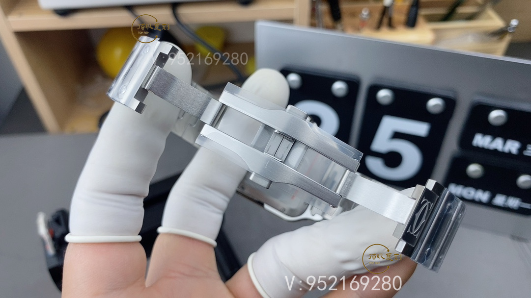 BV廠V2升級版卡地亞大號山度士WSSA0013孔雀藍腕表做工怎么樣